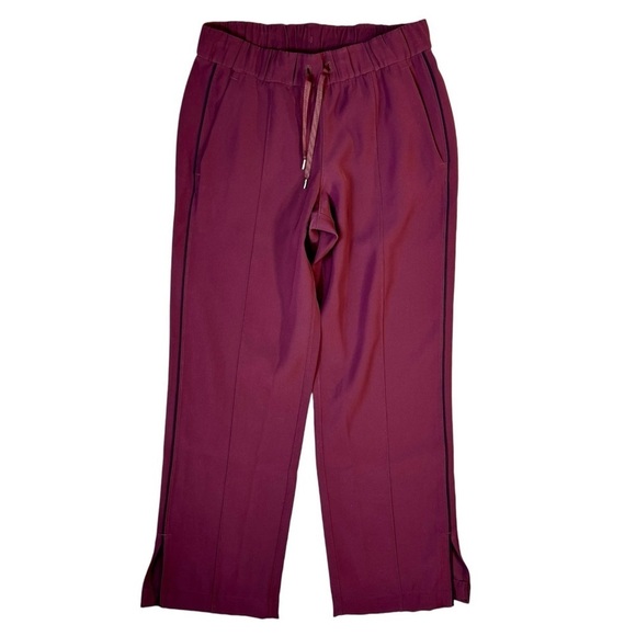 Lululemon Right On Track Pants Burgandy Wine Colored Oversize Womens Size 6 - Picture 1 of 8